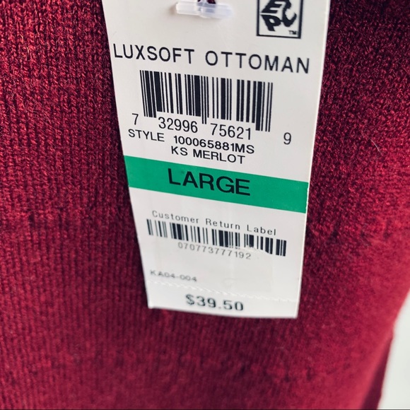NWT Karen Scott Merlot color Sweater SzL - Picture 7 of 11